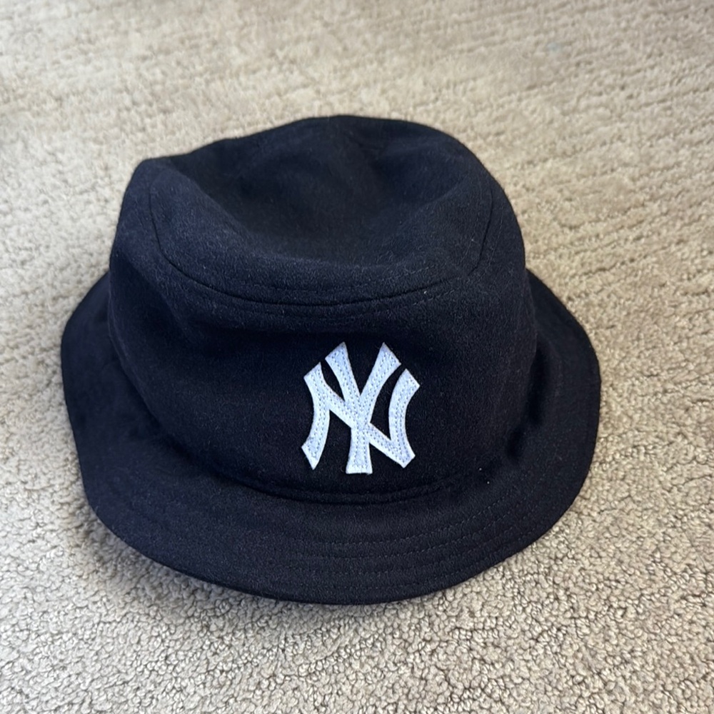 Black Bucket Hat with White Logo
